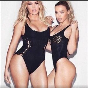 Good American The Fembot Studded Bodysuit Size 4 NEW